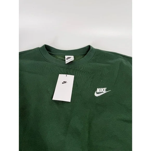 Nike Sportswear Club Fleece Sweatshirt Crewneck Fir Green Men's Sz XS BV2662-323